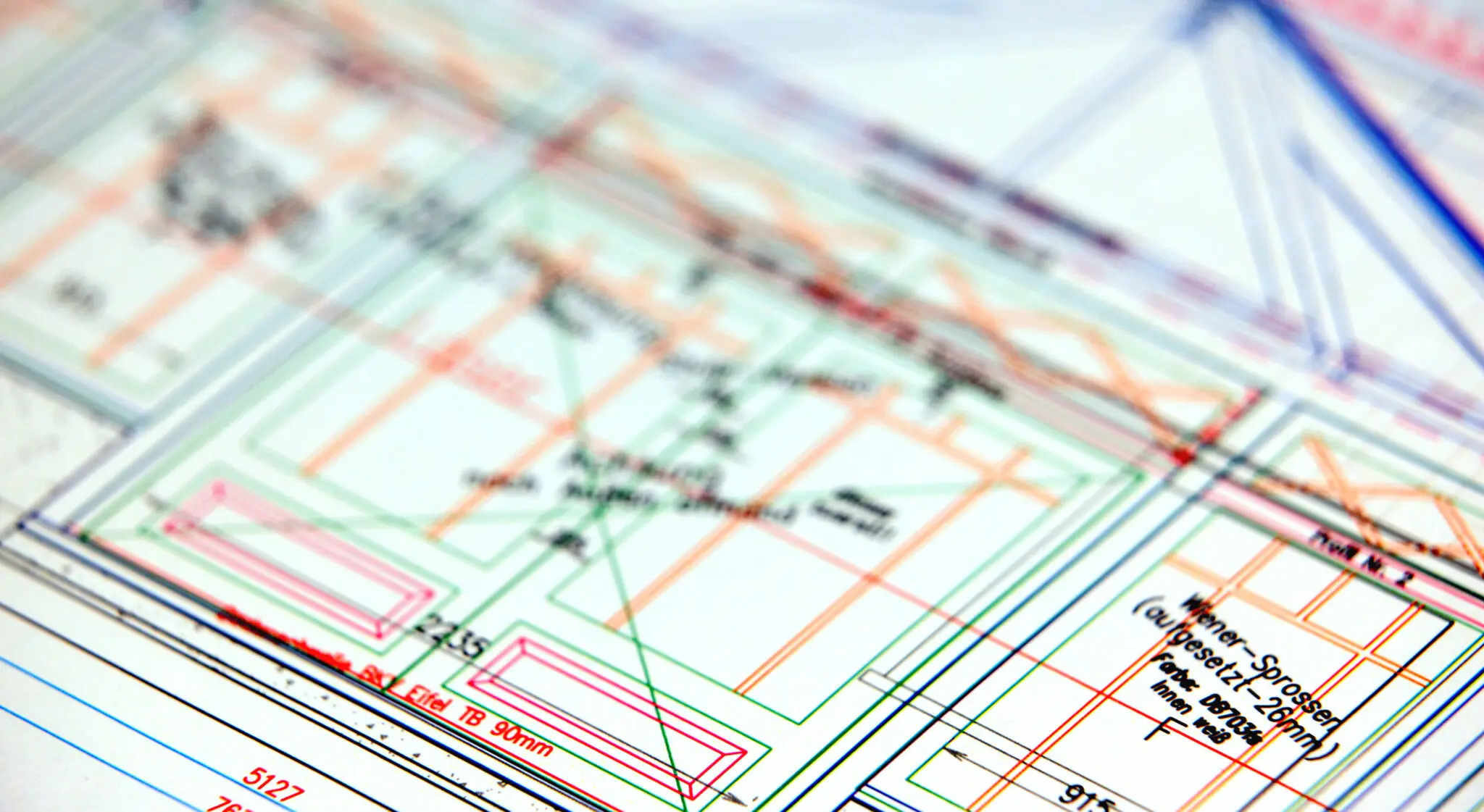 Wintergarten planen: Technische Zeichnung