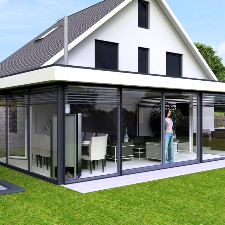 3D-Entwurf Glashaus