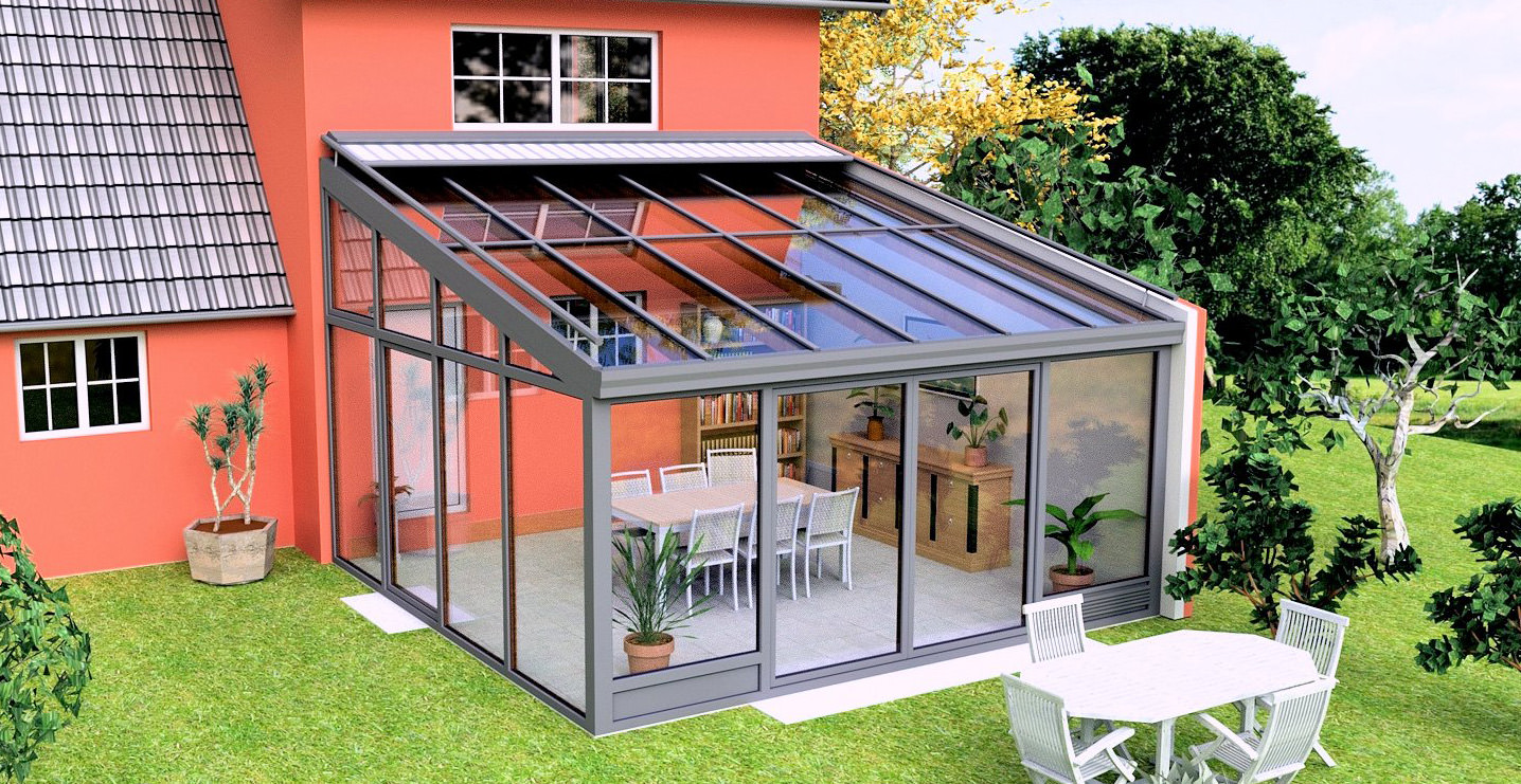 Ideengalerie Moderne Wintergarten aus Glas